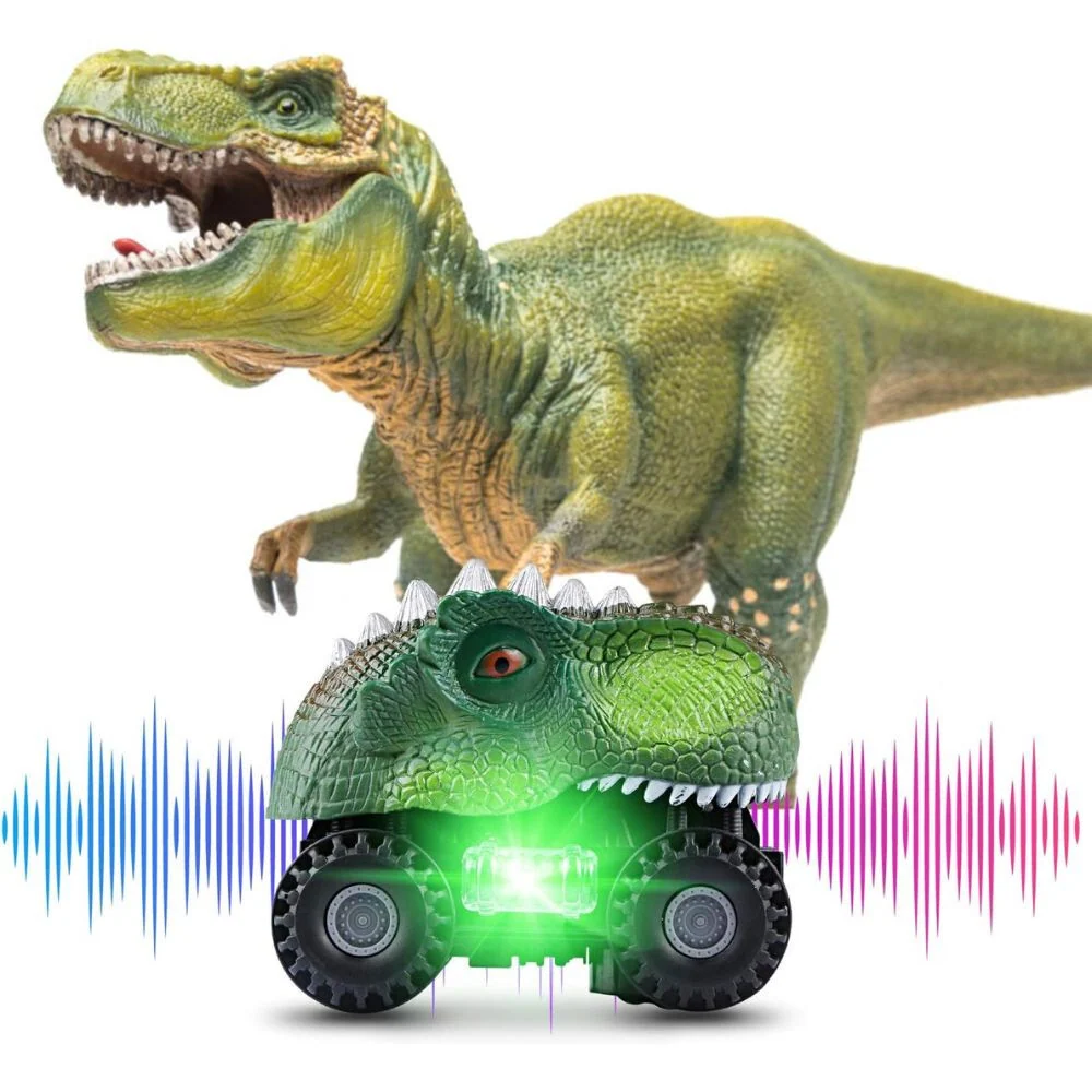 Tencoz Igračke autići s dinosaurima i LED svjetlima – u boji