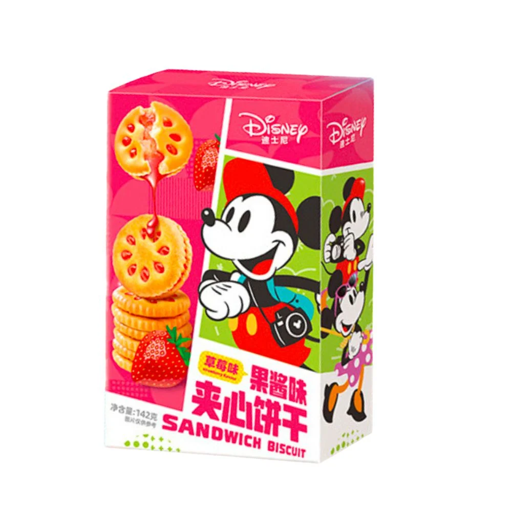 Disney Sandwich Biscuit Strawberry, keksi s kremom od jagode od 142g