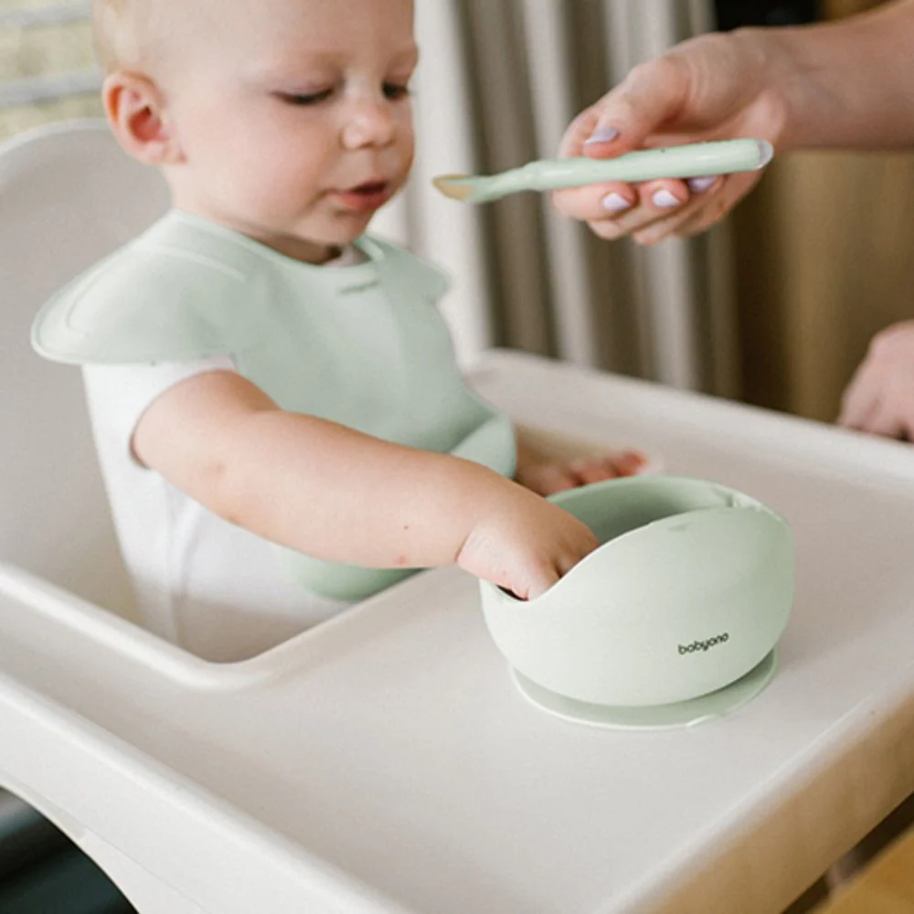 BabyOno Silikonska zdjelica s vakuumom 350 ml 6 m+, mint