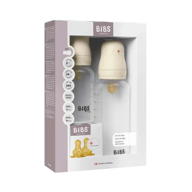 BIBS Boca - Grow and Flow Set za sisanje - Plastika - Lateks/Runda - 150 ml./270 ml. - 2-Pak - Slonovač