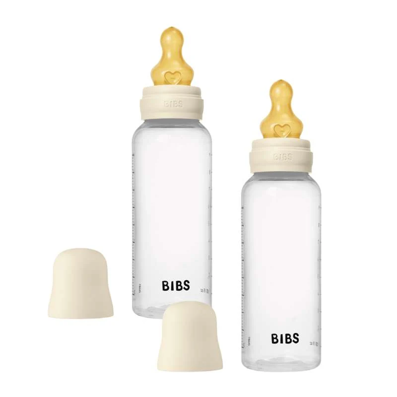 BIBS Boca - Set za cuclanje - Plastika - Lateks/Srednji protok/Okruglo - 270 ml. - 2-Pak - Slonovač