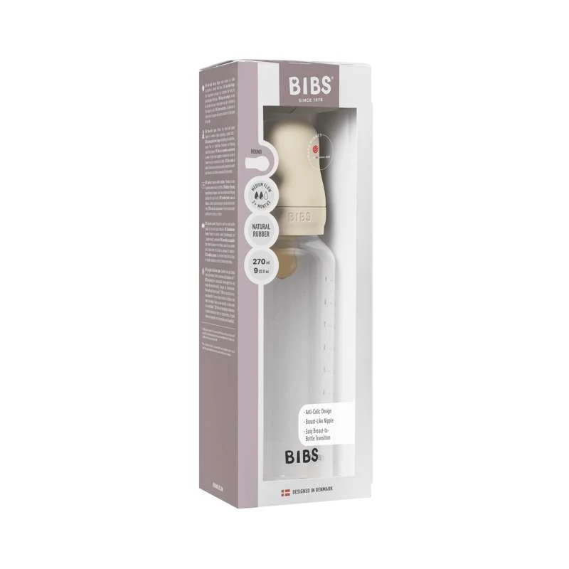 BIBS Boca - Set za cuclanje - Plastika - Lateks/Srednji protok/Okrugla - 270 ml. - Slonovač