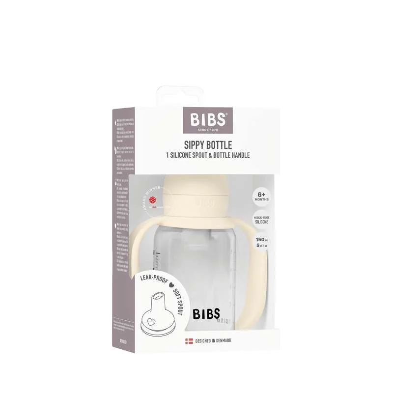 BIBS Boca - Set za cuclanje - Plastika - Silikon - Sippy - 150 ml. - Slonovač