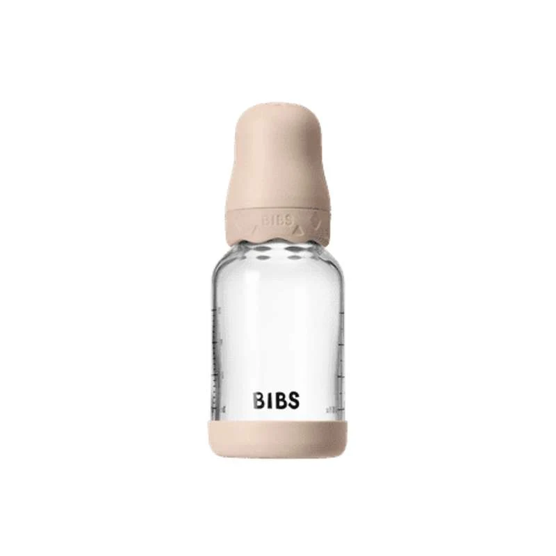 BIBS Boca - Set za cuclanje - Staklo - Boheme - Lateks/Sporo protjecanje/Okroglo - 120 ml. - Blush