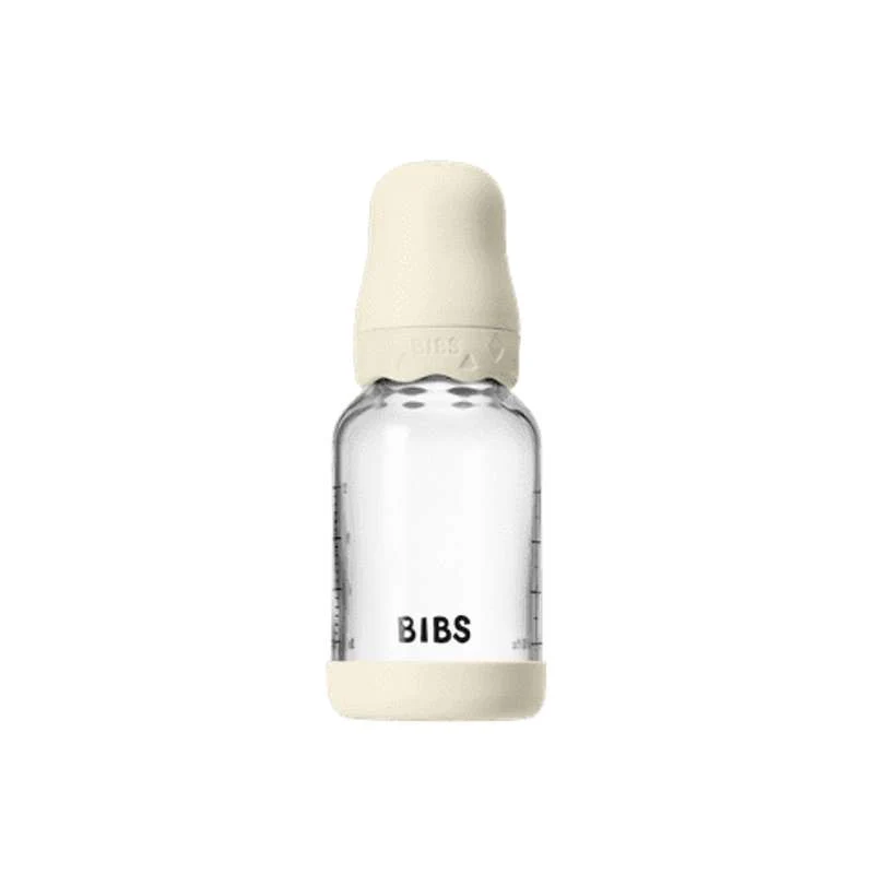 BIBS Boca - Set za dojenje - Staklo - Boheme - Lateks/Sporo protjecanje/Okroglo - 120 ml. - Slonovač