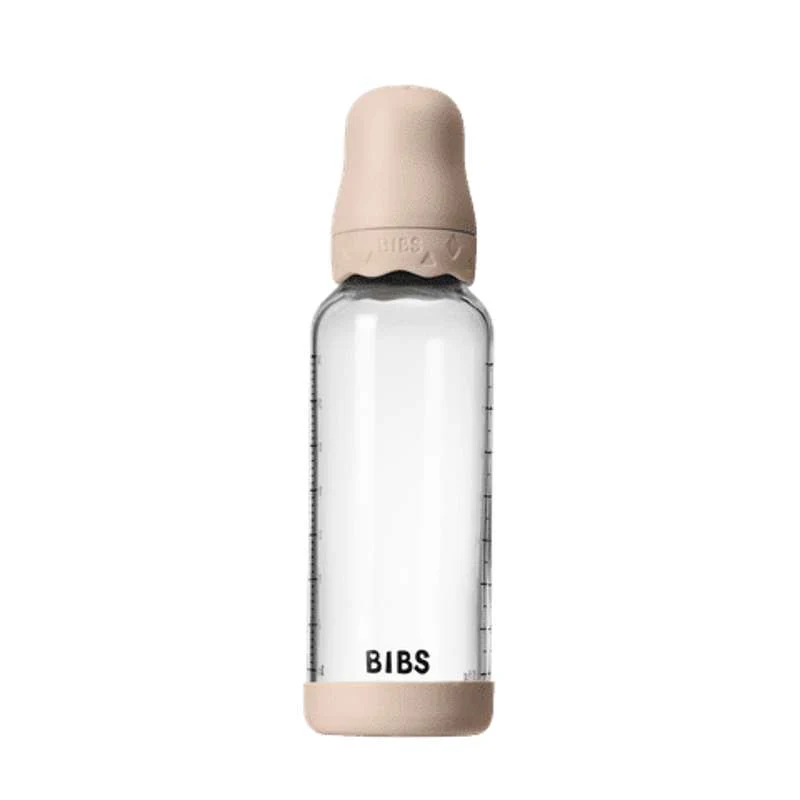 BIBS Boca - Set za dojenje - Staklo - Boheme - Lateks / Srednji protok / Okrugla - 240 ml. - Blush