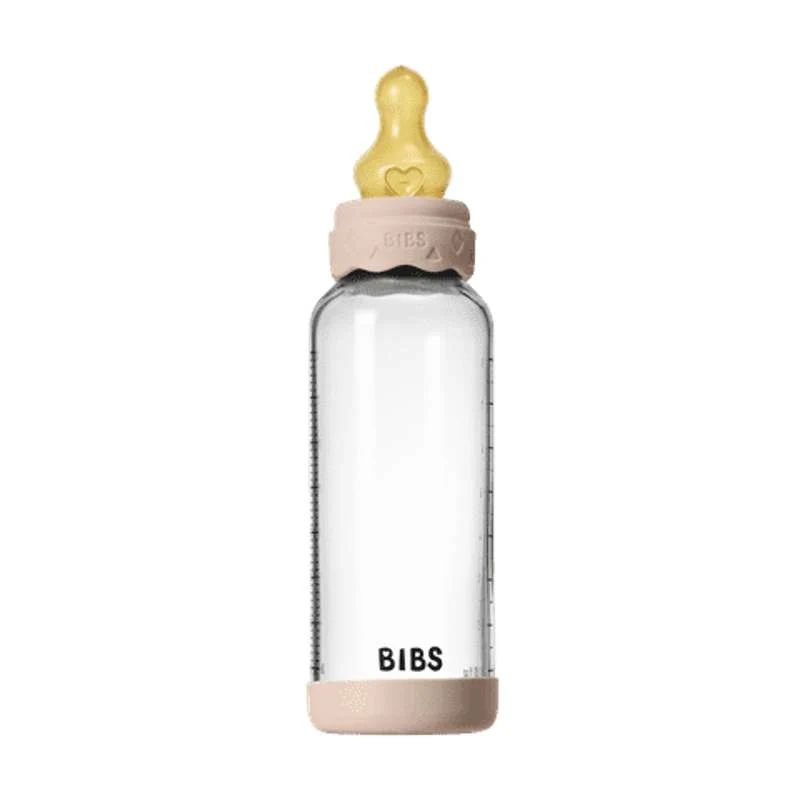 BIBS Boca - Set za dojenje - Staklo - Boheme - Lateks / Srednji protok / Okrugla - 240 ml. - Blush