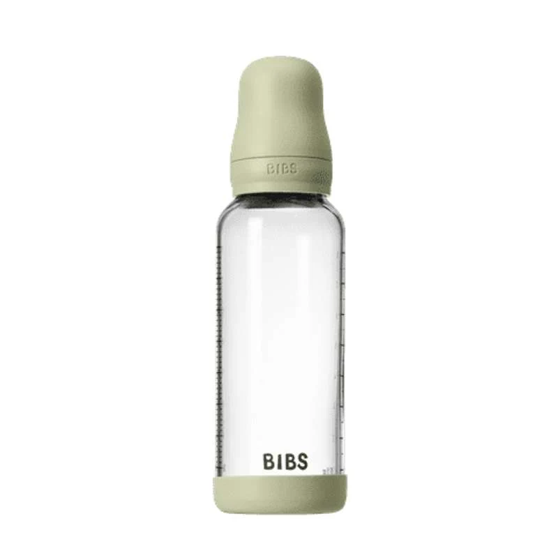BIBS Boca - Set za dojenje - Staklo - Lateks / Srednji protok / Okruglo - 240 ml. - Salvia