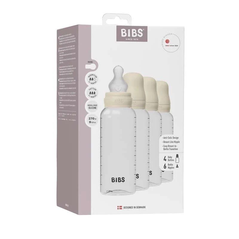 BIBS Boca - Set za dude - 4 kom. - Plastika - Silikon - 270 ml. - Slonovač