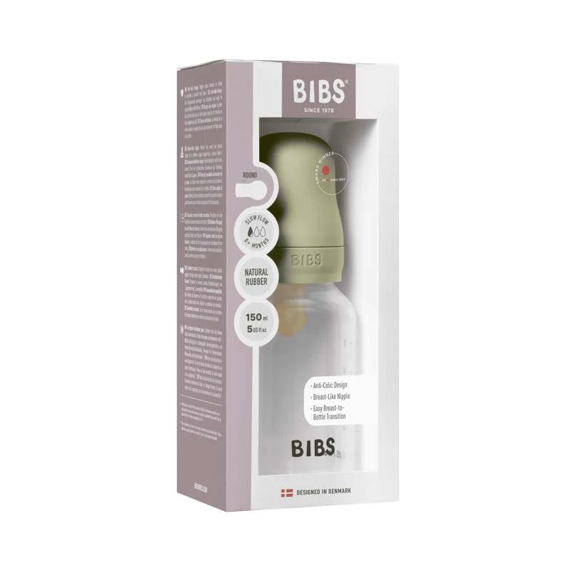 BIBS Boca - Set za dude - Plastika - Lateks/Spori protok/Okrogla - 150 ml. - Salvia