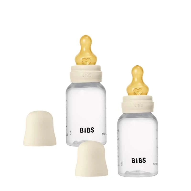 BIBS Boca - Set za dude - Plastika - Lateks/Sporo protjecanje/Okrugla - 150 ml. - 2-Pak - Slonovač