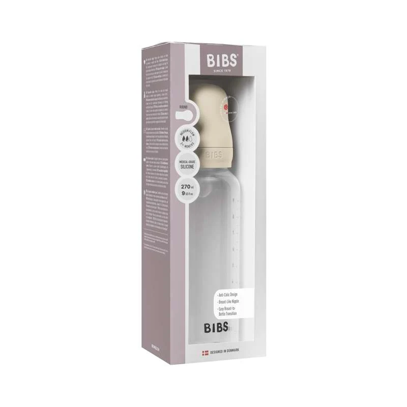 BIBS Boca - Set za dude - Plastika - Silikon / Srednji protok / Okruglo - 270 ml. - Slonovač