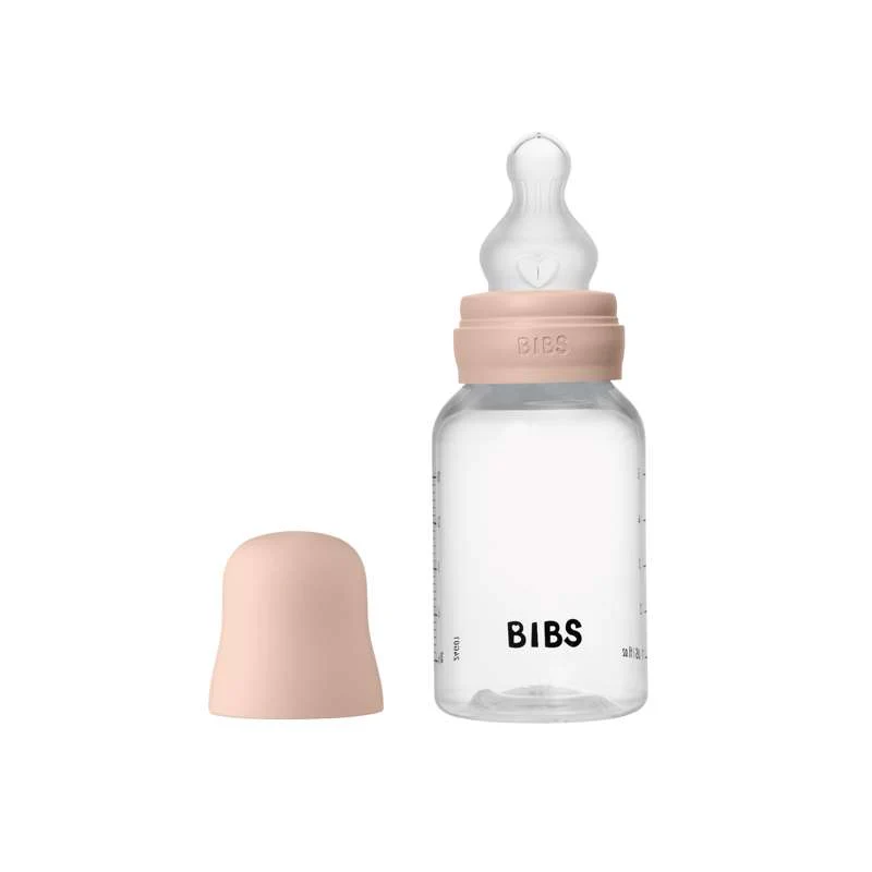 BIBS Boca - Set za sisanje - Plastika - Silikon/Spora struja/Okrogla - 150 ml. - Ružičasta