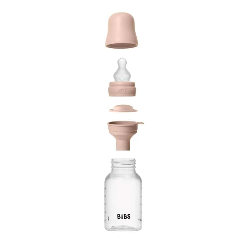BIBS Boca - Set za sisanje - Plastika - Silikon/Spora struja/Okrogla - 150 ml. - Ružičasta