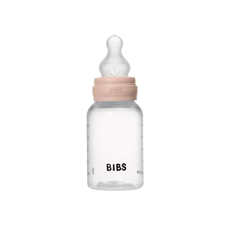 BIBS Boca - Set za sisanje - Plastika - Silikon/Spora struja/Okrogla - 150 ml. - Ružičasta