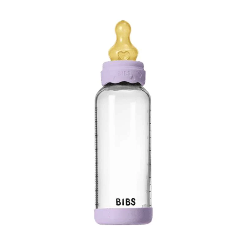 BIBS Boca - Set za sisanje - Staklo - Boheme - Lateks/Srednji protok/Okruglo - 240 ml. - Ljubičasto nebo