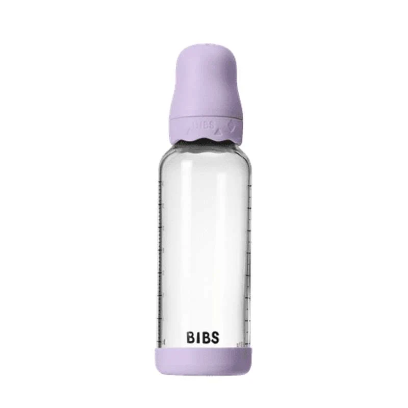 BIBS Boca - Set za sisanje - Staklo - Boheme - Lateks/Srednji protok/Okruglo - 240 ml. - Ljubičasto nebo