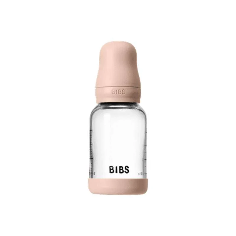 BIBS Boca - Set za sisanje - Staklo - Lateks/Sporo protjecanje/Okroglo - 120 ml. - Blush