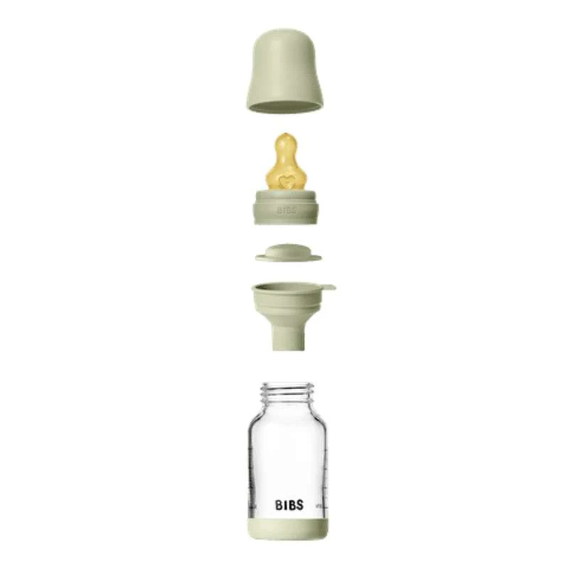 BIBS Boca - Set za sisanje - Staklo - Lateks/Sporo proticanje/Okroglo - 120 ml. - Salvia