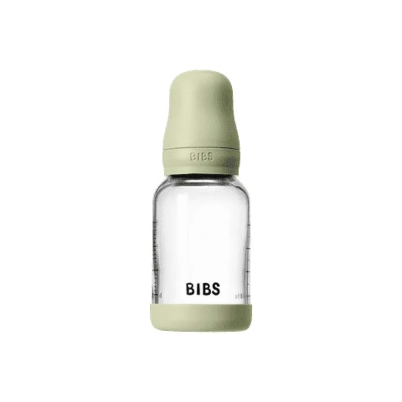 BIBS Boca - Set za sisanje - Staklo - Lateks/Sporo proticanje/Okroglo - 120 ml. - Salvia