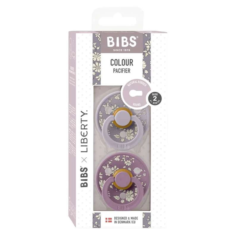 Bibs Okrugla Colour Duda - 2-Pak - vel. 2 - prirodni kaučuk - Liberty - Capel/Fossil Grey Mix