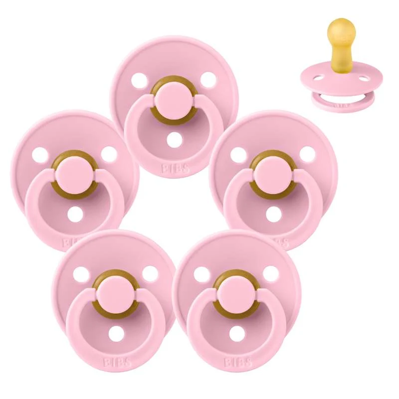 Bibs Okrugla Colour Duda - bundle - 5 kom. - vel. 2 - Baby Pink