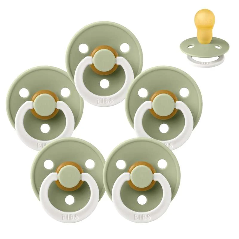 Bibs Okrugla Colour Duda - bundle - 5 kom. - vel. 3 - GLOW - Sage