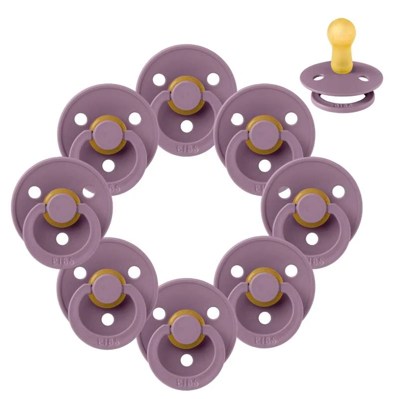 Bibs Okrugla Colour Duda - bundle - 8 kom. - vel. 2 - Mauve