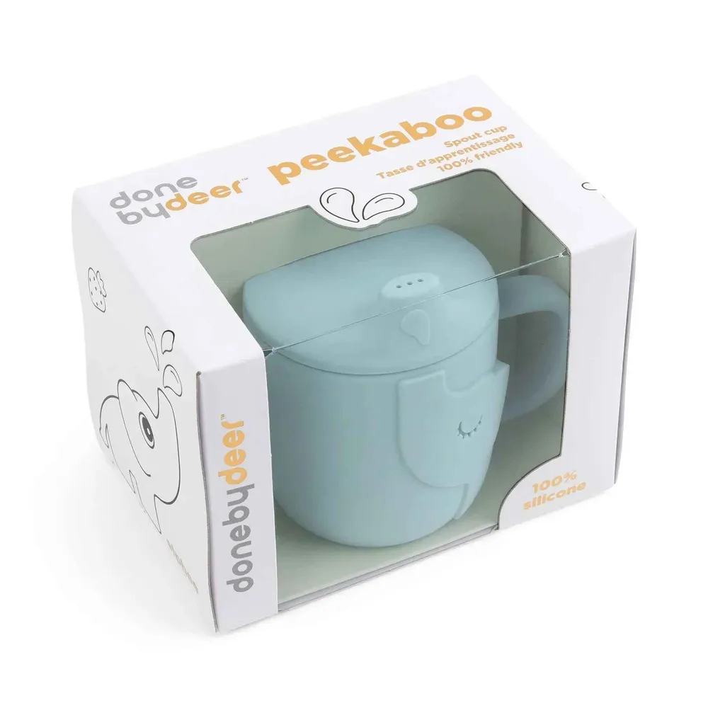 Done Deer® Šalica s poklopcem Peekaboo Elphee Blue