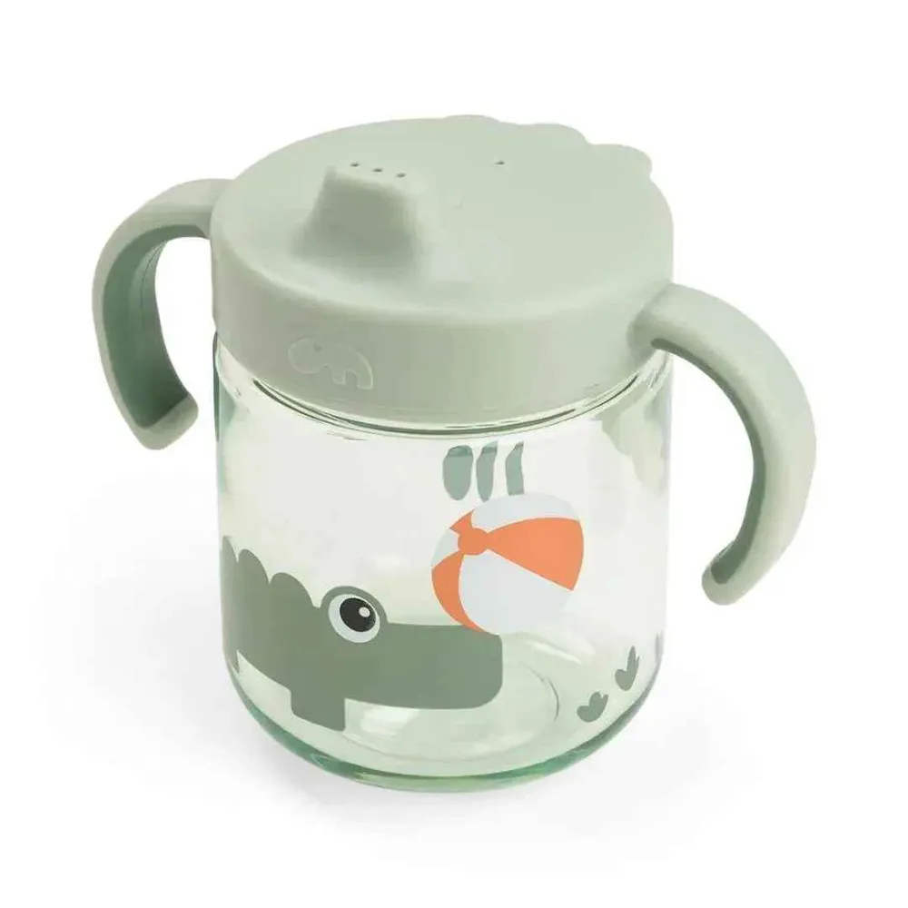 Done Deer® Šalica s poklopcem i ručkama Playground Green