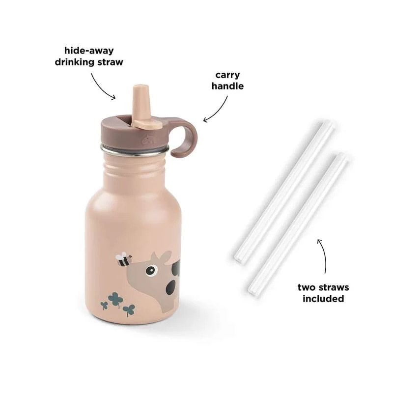 Done Deer Boca za piće - Nehrđajući čelik - 350ml - Tiny Farm - Pudrasta