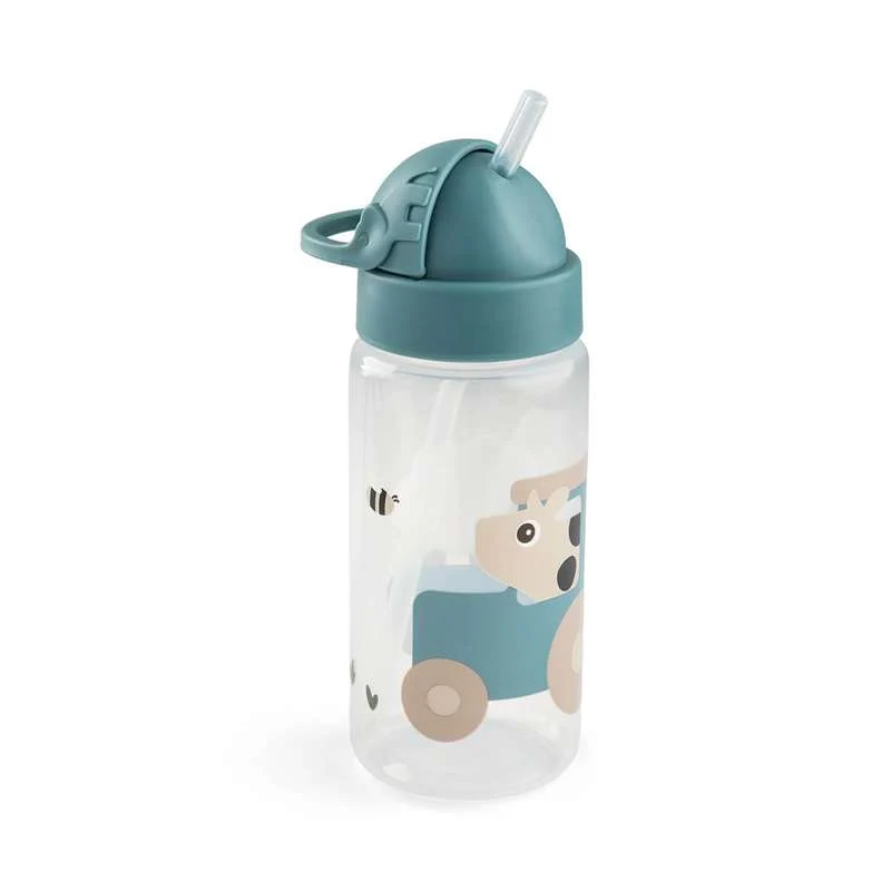 Done Deer Boca za piće s slamkom - 350ml - Mali Farm - Plava