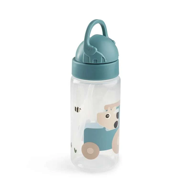 Done Deer Boca za piće s slamkom - 350ml - Mali Farm - Plava