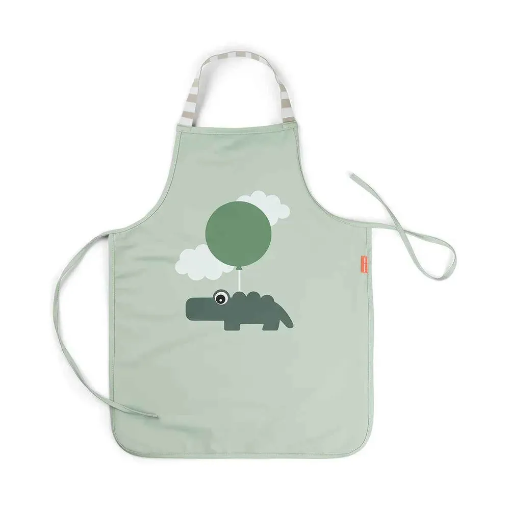 Done Deer® Otroški predpasnik Happy Clouds Green