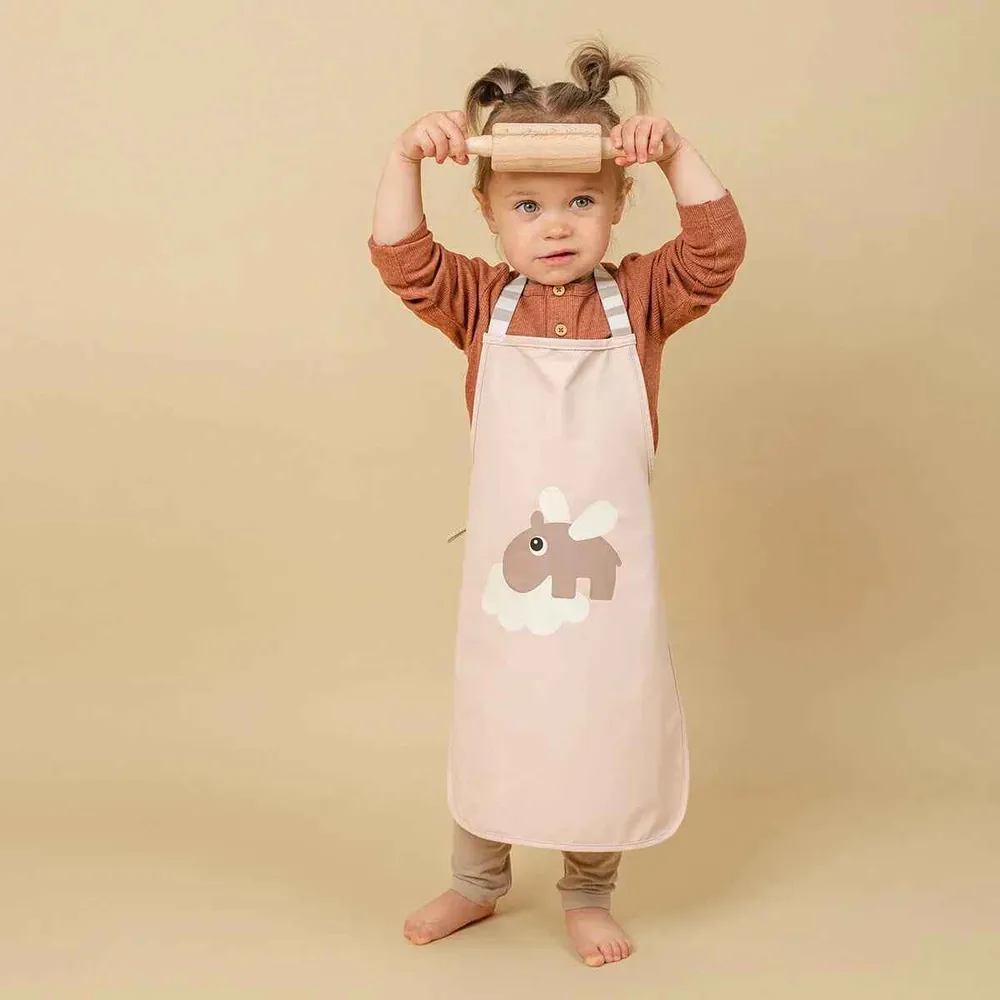 Done Deer® Otroški predpasnik Happy Clouds Green