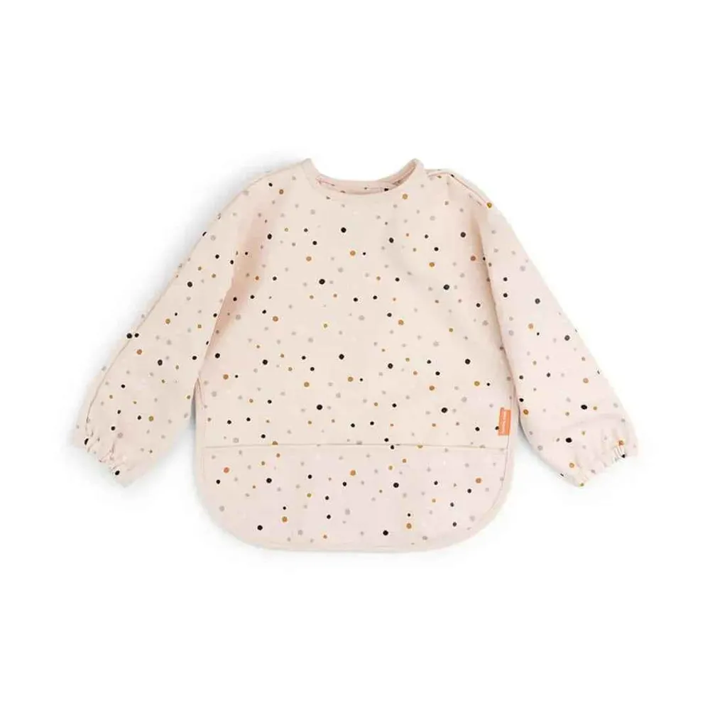 Done Deer® Podbradnjak s rukavima Happy Dots Powder