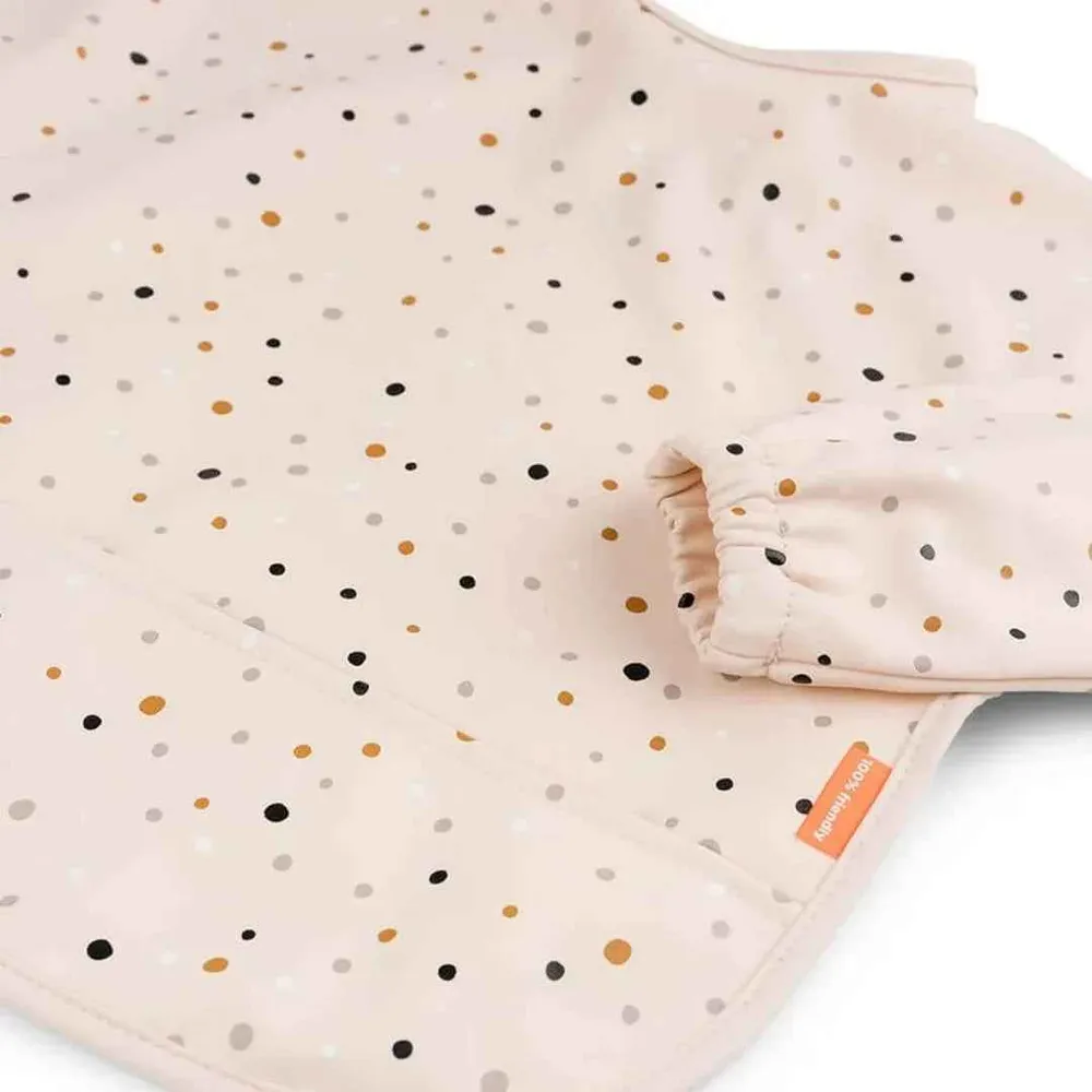 Done Deer® Podbradnjak s rukavima Happy Dots Powder