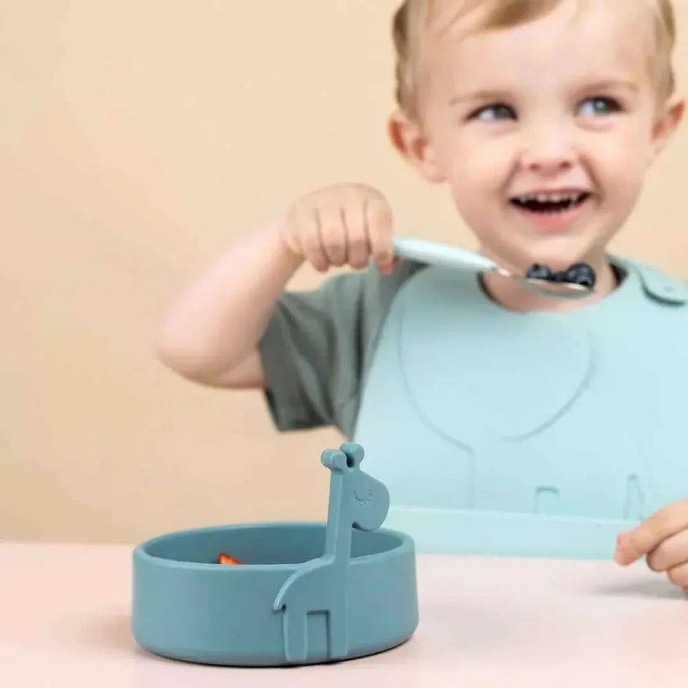Done Deer® Prvi set za jelo Peekaboo Blue