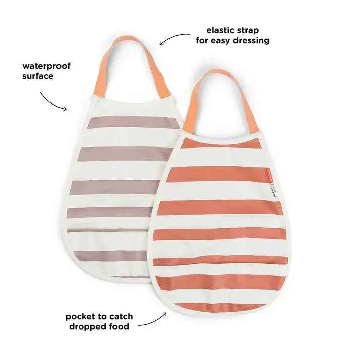 Done Deer® Pull-over 2x podbradnjak Stripes Papaya/Powder