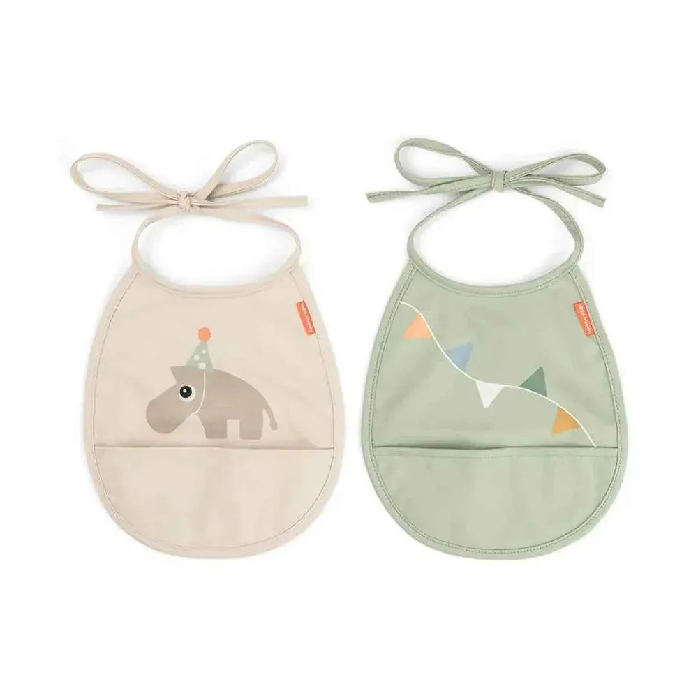 Done Deer® Set 2 mini podbradnjaka Celebration Sand