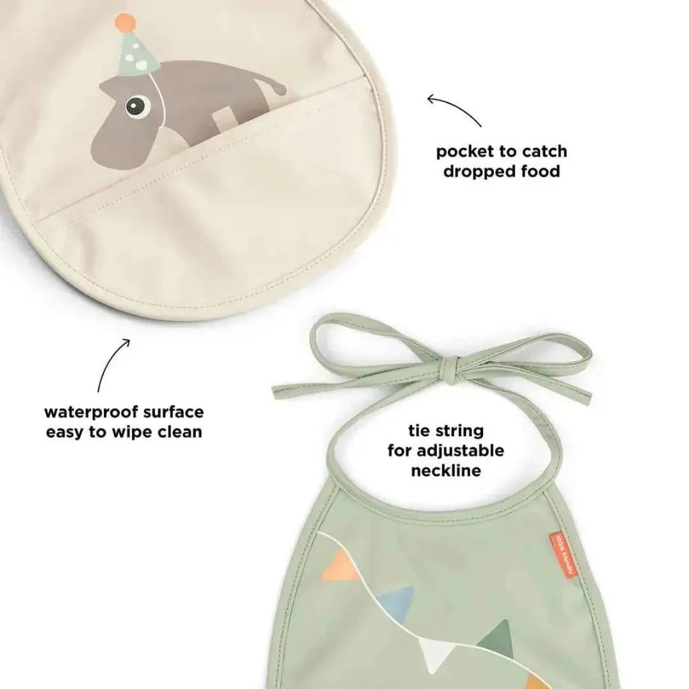 Done Deer® Set 2 mini podbradnjaka Celebration Sand