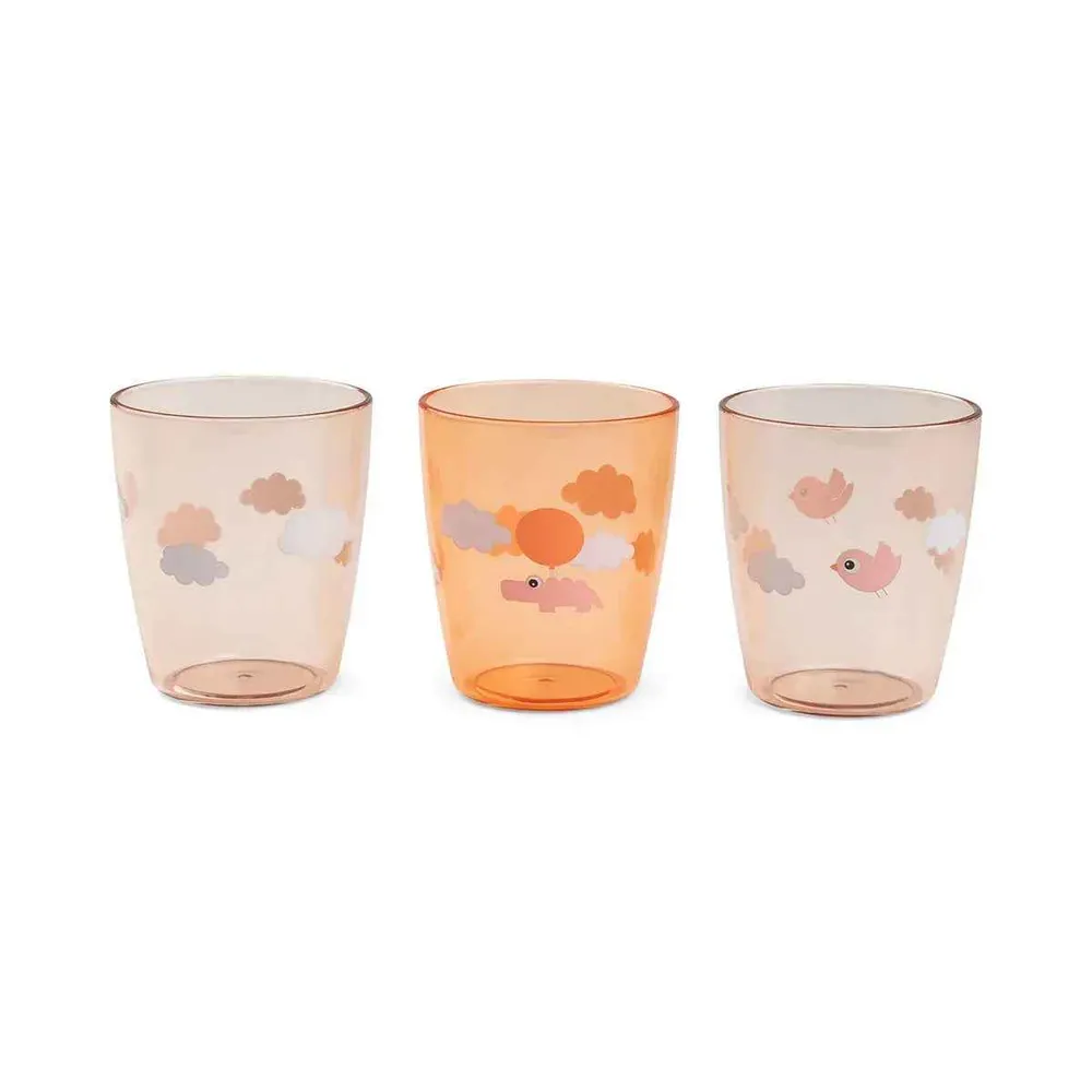 Done Deer® set od 3 čše Yummy Happy Clouds Papaya