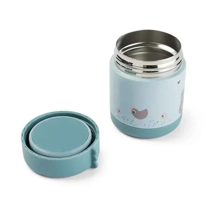 Done Deer® Termos posudica za hranu 300 ml Tiny Farm Blue