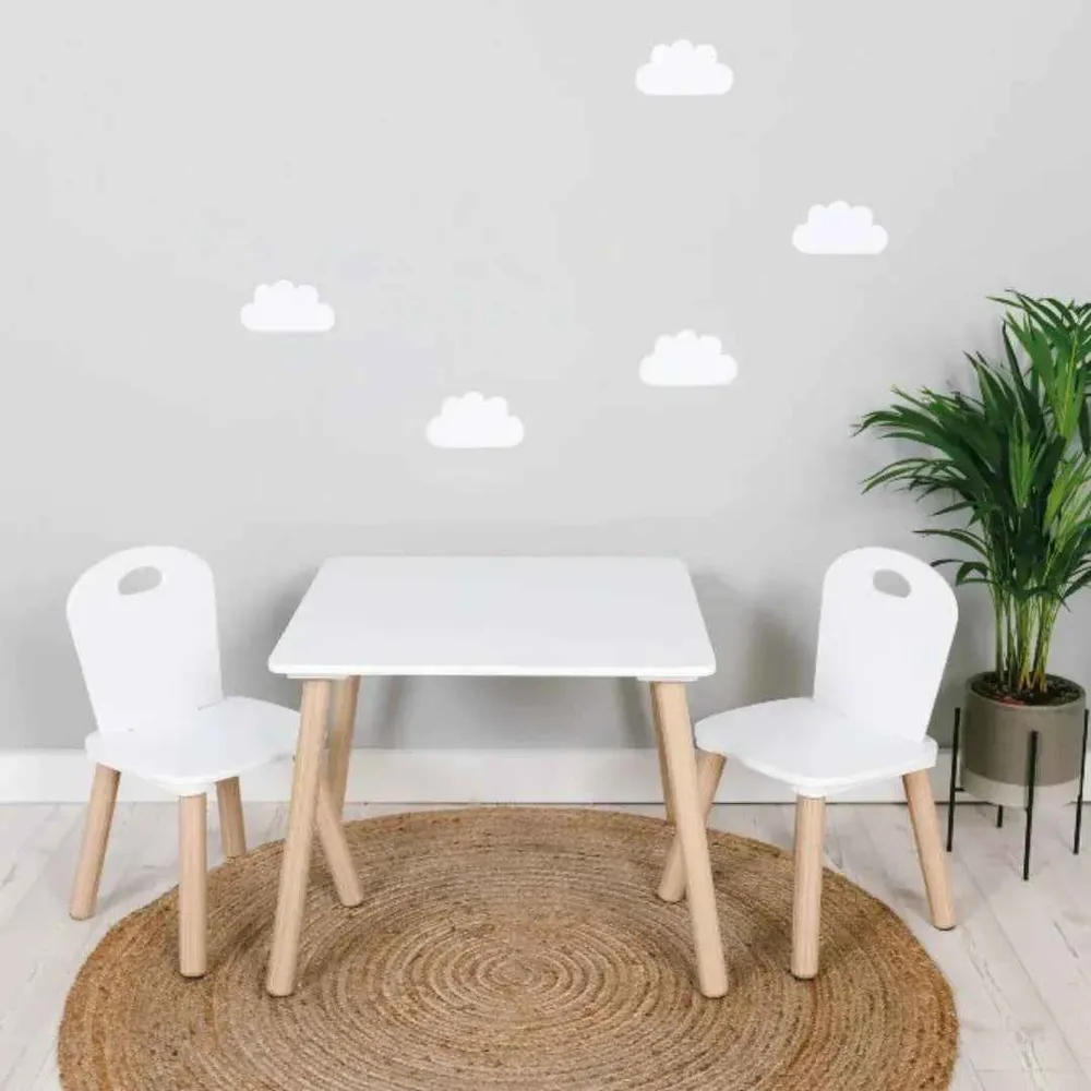 FreeON® Set stol i 2 stolice Athena White