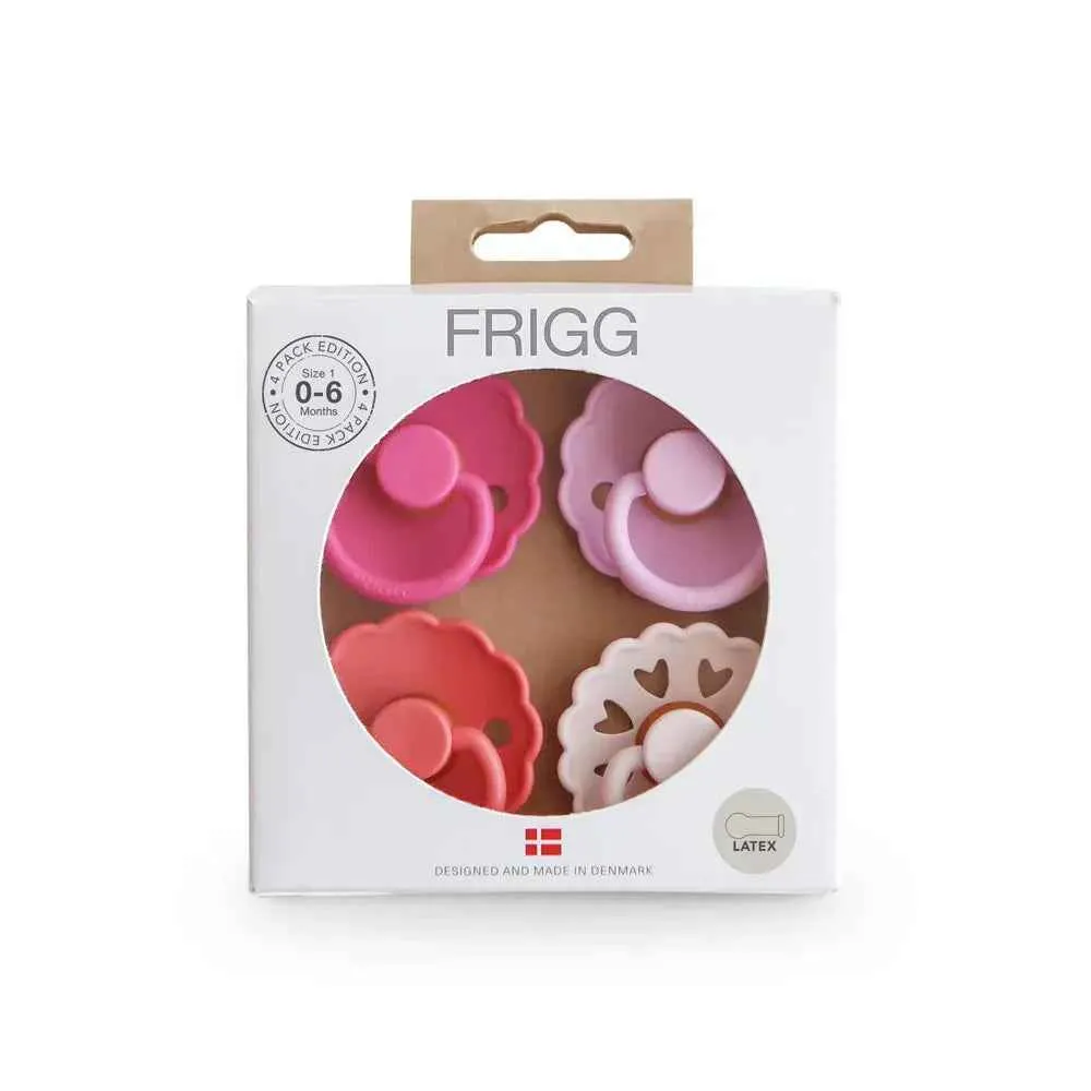 Frigg® Set 4 duda od kaučuka Rosy Romance (0-6m)