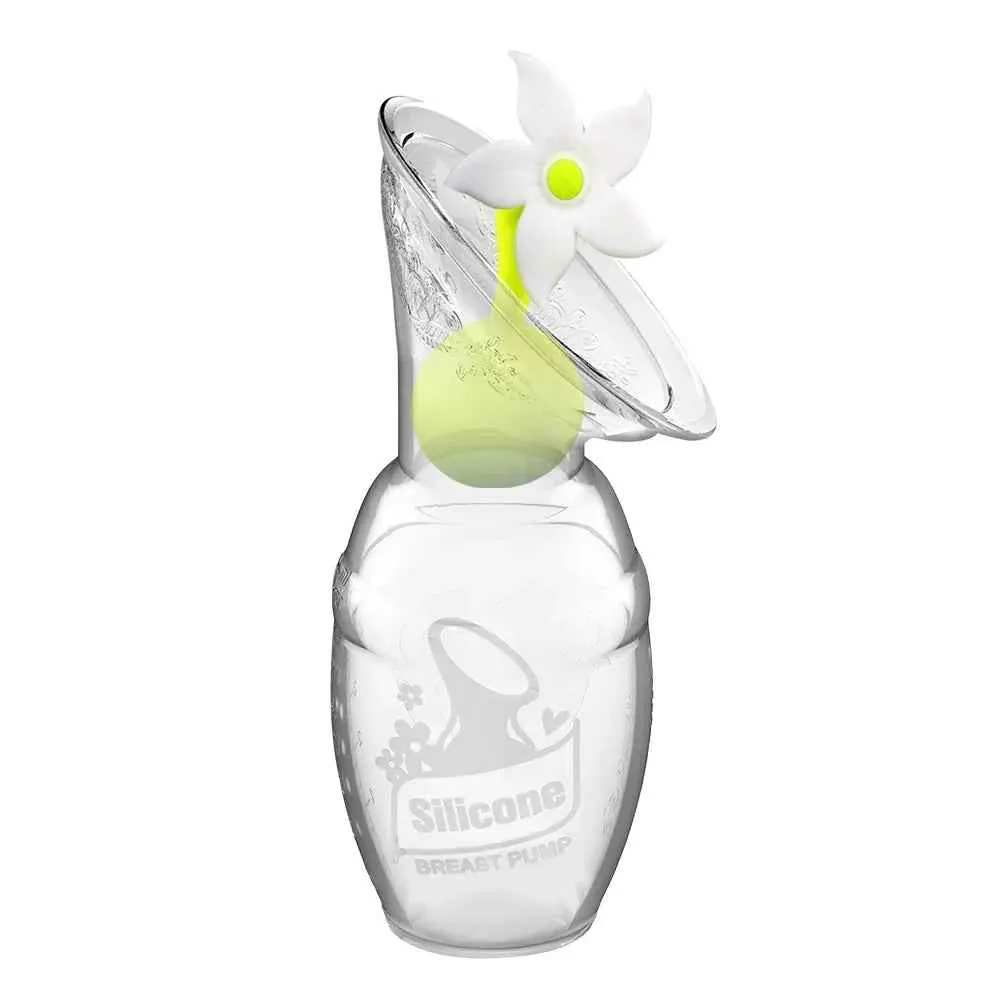 Haakaa® Set silikonska izdajalica 1.gen. 100ml i Poklopac Ružica