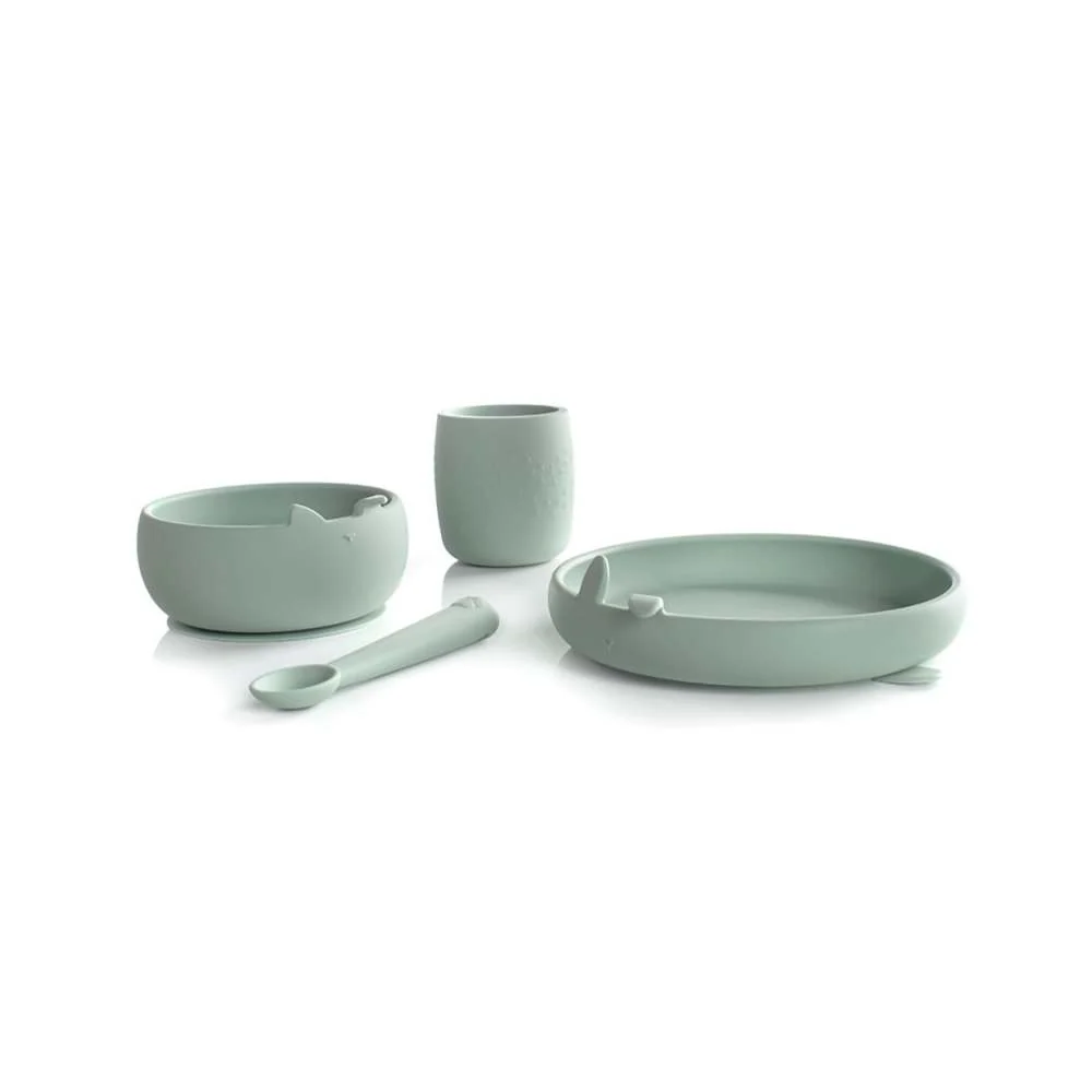 JANE Silikonski set za hranjenje od 4 dijela, Mint
