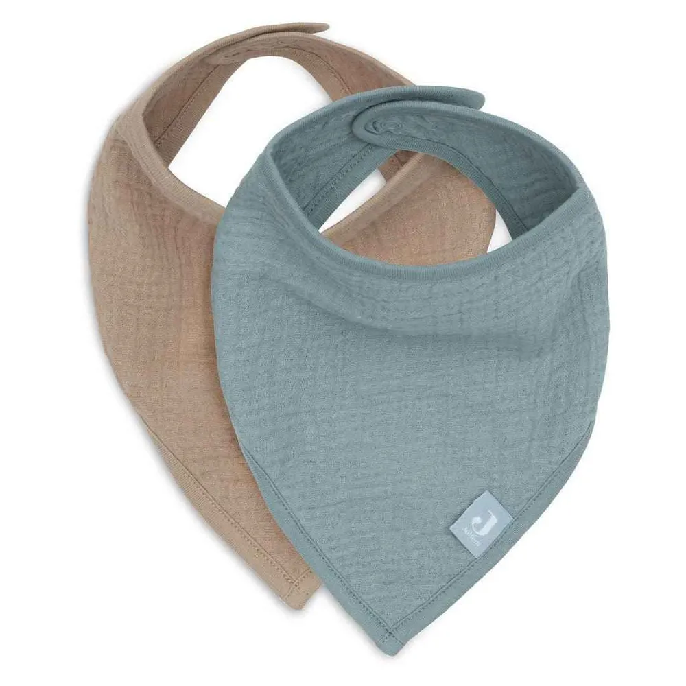 Jollein® Muslin bandana bib Sea Green/Biscuit, 2 komada