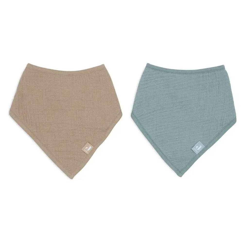 Jollein® Muslin bandana bib Sea Green/Biscuit, 2 komada