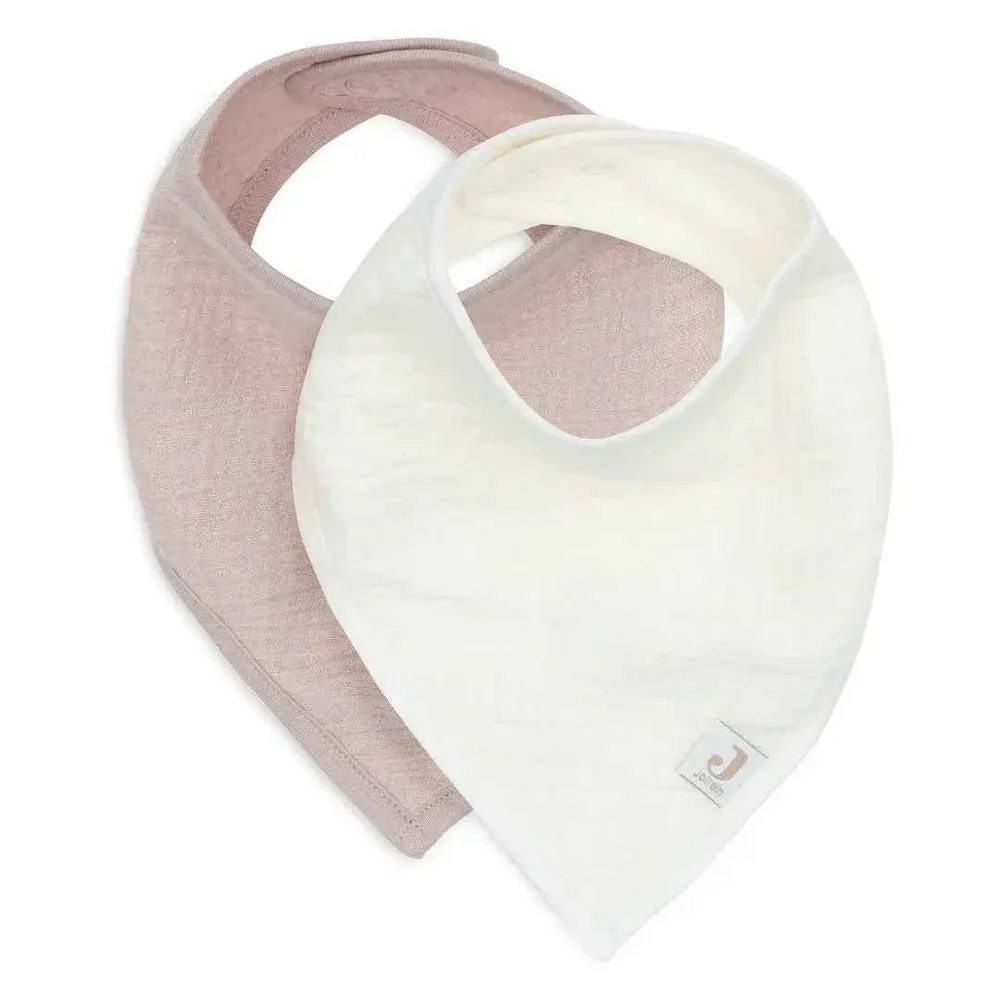 Jollein® Muslin bandana bib Wild Rose/Oatmeal, 2 komada